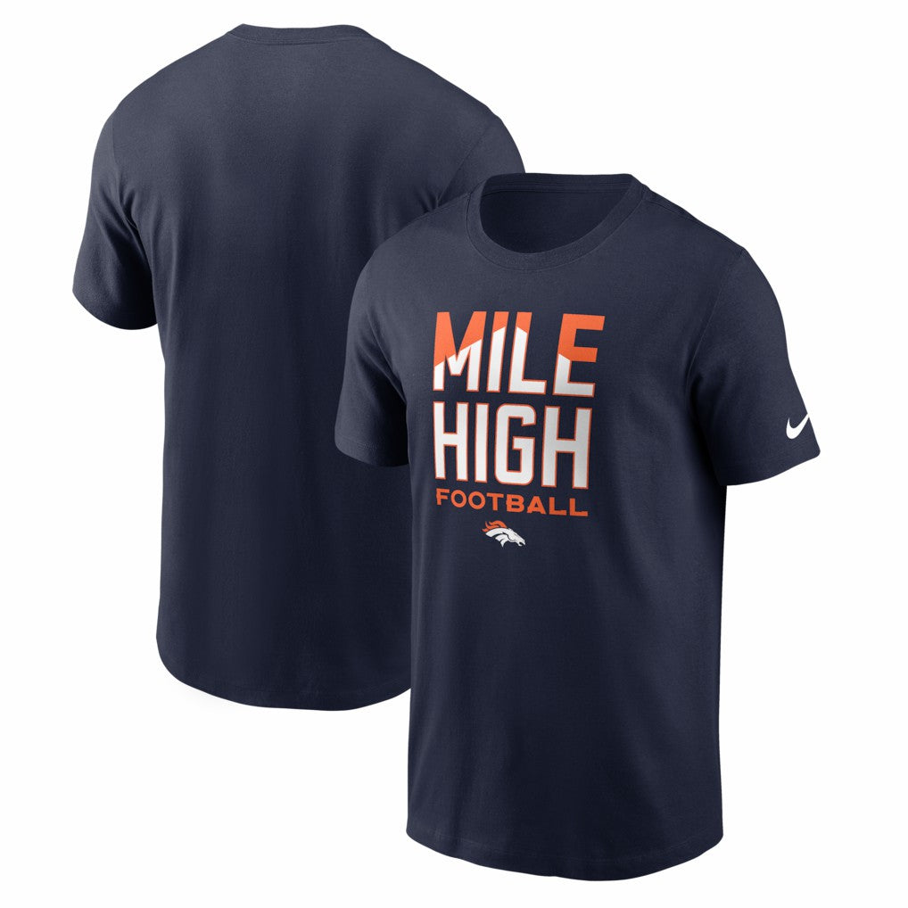 Denver Broncos Mile High Football T-Shirt - Navy for sale