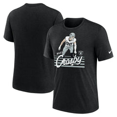 Maxx Crosby Las Vegas Raiders Player Graphic T-Shirt - Heather Black sale
