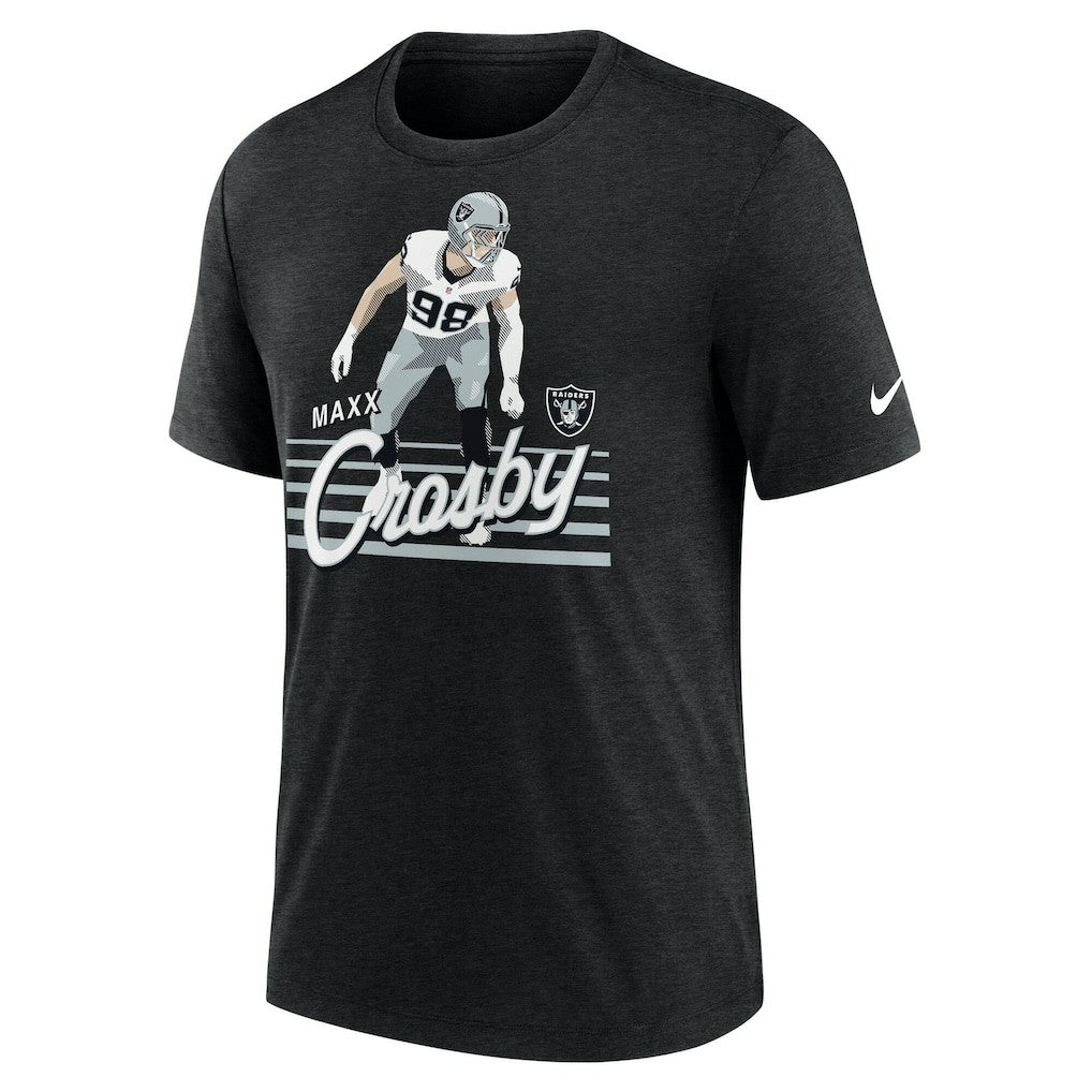 Maxx Crosby Las Vegas Raiders Player Graphic T-Shirt - Heather Black sale