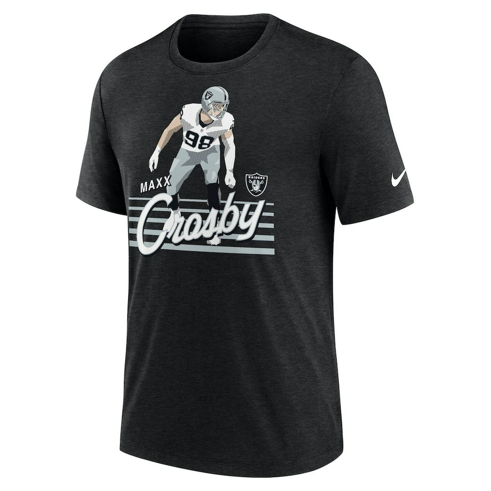 Maxx Crosby Las Vegas Raiders Player Graphic T-Shirt - Heather Black sale