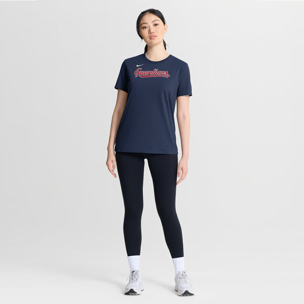 Cleveland Guardians Women's Wordmark T-Shirt Navy