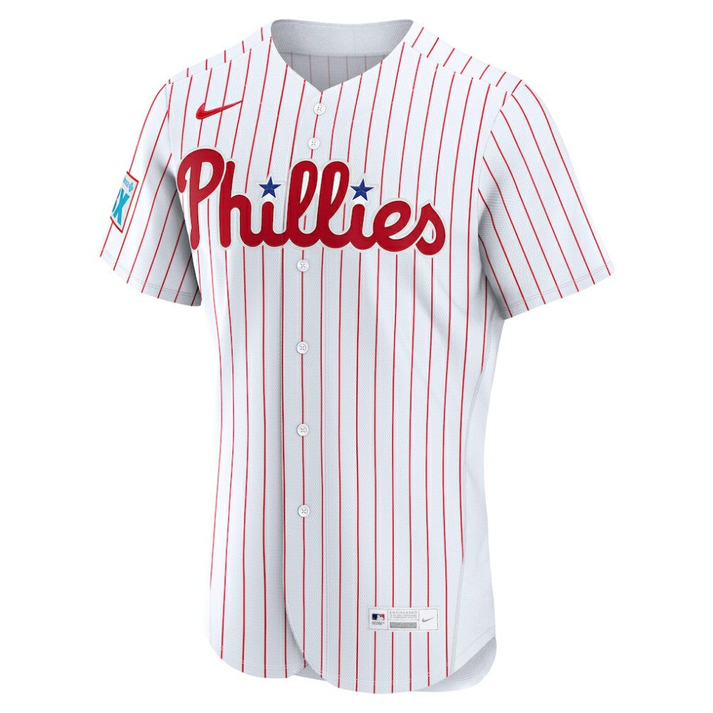 Philadelphia Phillies Home Sponsor Patch Authentic Jersey White
