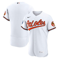 Baltimore Orioles Home Sponsor Patch Authentic Jersey White