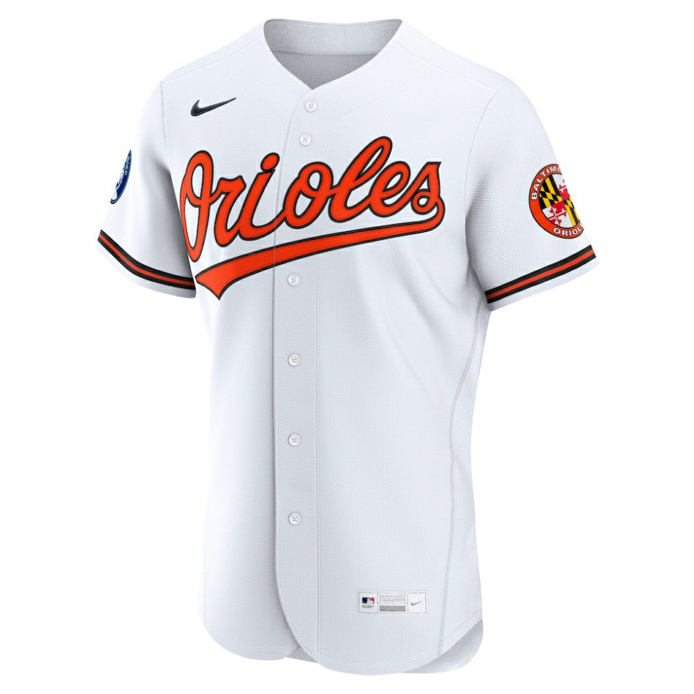 Baltimore Orioles Home Sponsor Patch Authentic Jersey White