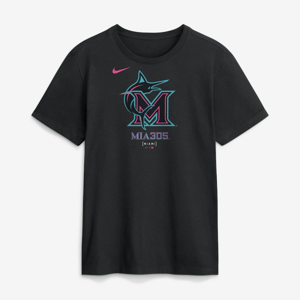 Miami Marlins City Connect Large Logo T-Shirt Black