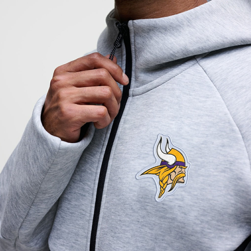 Minnesota Vikings Tech Fleece Raglan Full-Zip Windrunner Hoodie - Heather Gray online