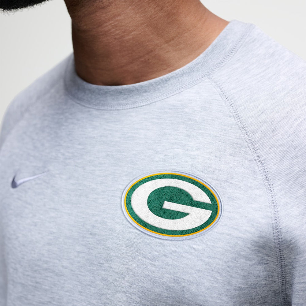 Green Bay Packers Tech Fleece Raglan Sweatshirt - Heather Gray online