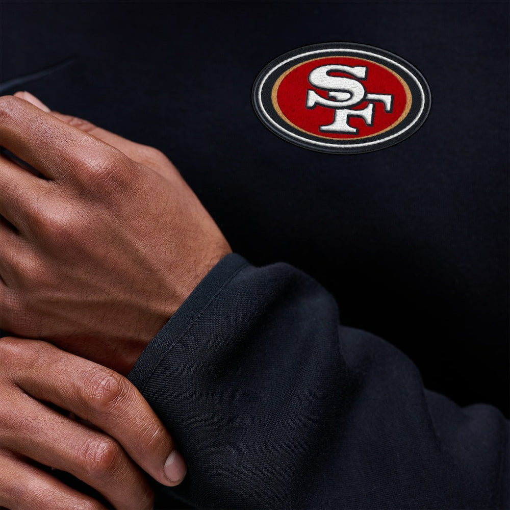 San Francisco 49ers Tech Fleece Raglan Sweatshirt - Black discount
