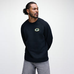Green Bay Packers Tech Fleece Raglan Sweatshirt - Black sale
