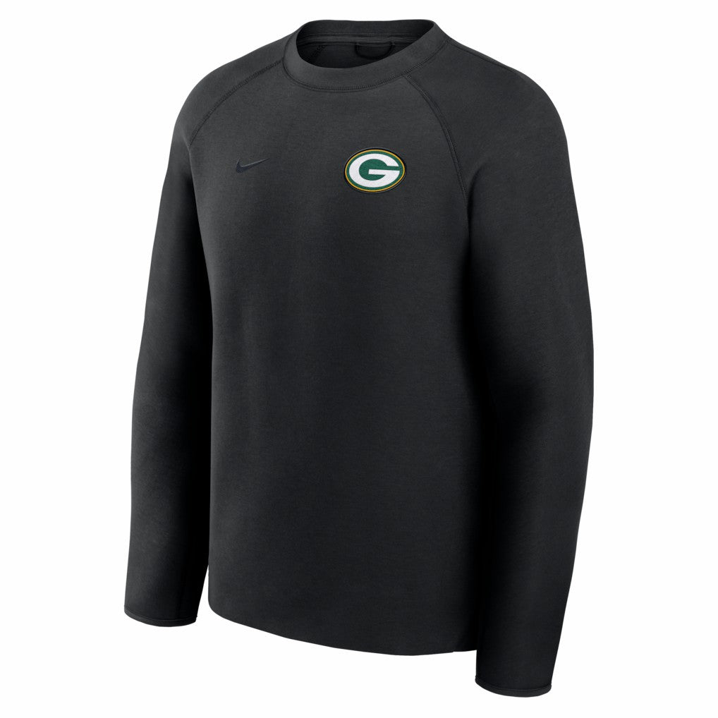 Green Bay Packers Tech Fleece Raglan Sweatshirt - Black sale