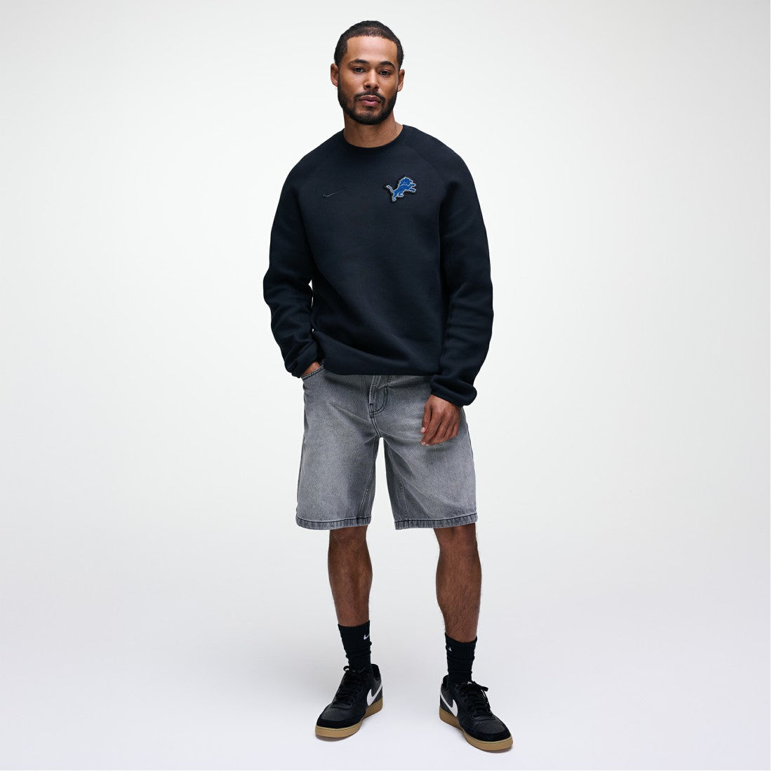 Detroit Lions Tech Fleece Raglan Sweatshirt - Black online