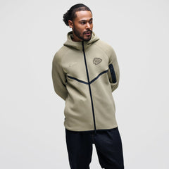 Kansas City Chiefs Tech Fleece Raglan Full-Zip Windrunner Hoodie - Olive on sale