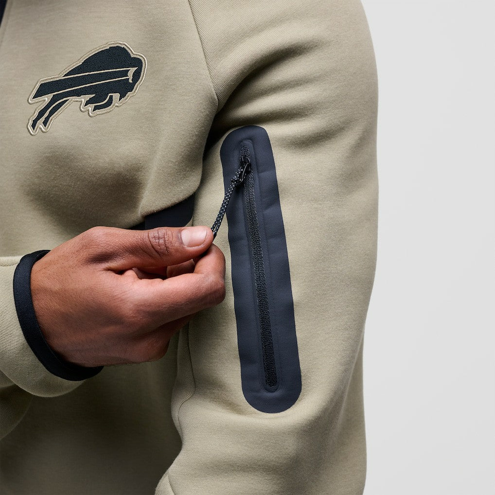 Buffalo Bills Tech Fleece Raglan Full-Zip Windrunner Hoodie - Olive on sale