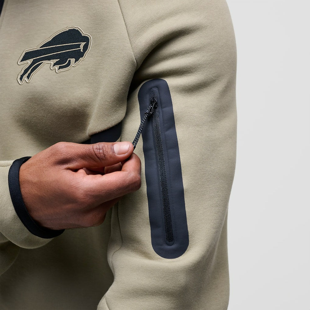 Buffalo Bills Tech Fleece Raglan Full-Zip Windrunner Hoodie - Olive on sale
