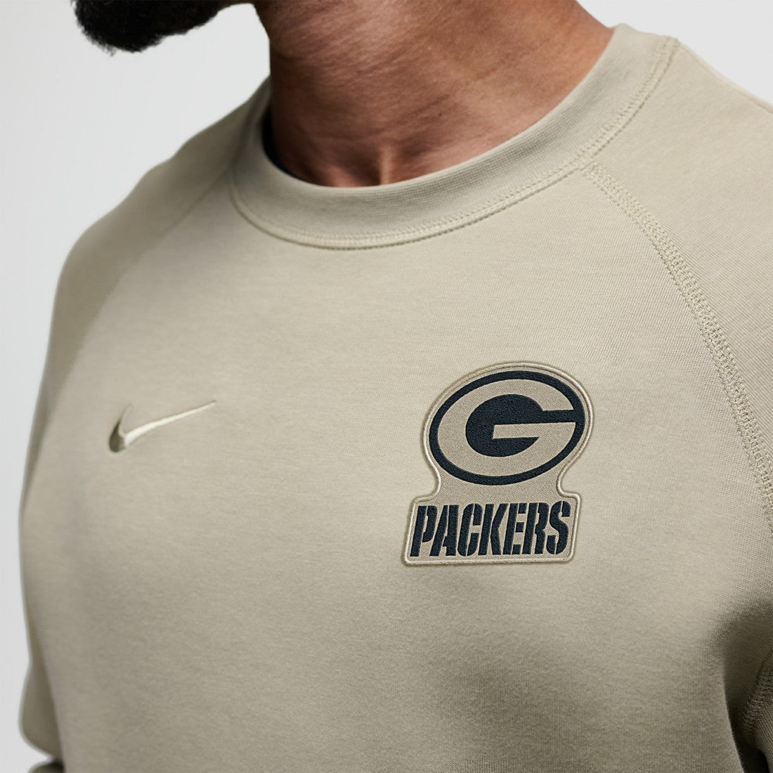 Green Bay Packers Tech Fleece Raglan Sweatshirt - Olive discount