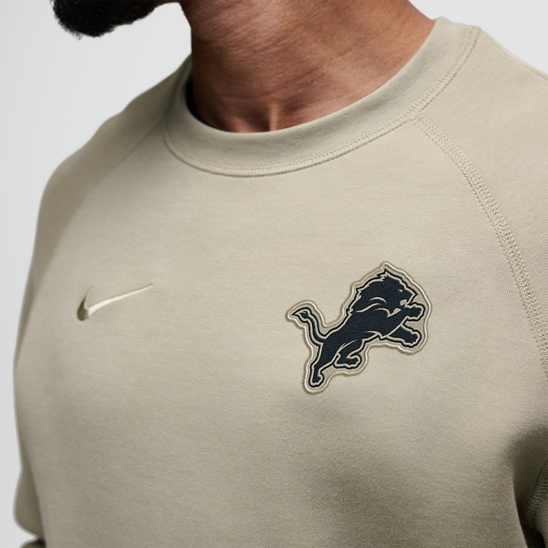 Detroit Lions Tech Fleece Raglan Sweatshirt - Olive discount