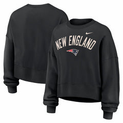 New England Patriots Women's Oversized High Hip Legacy Arch Phoenix Fleece Sweatshirt - Black for sale
