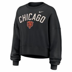 Chicago Bears Women's Oversized High Hip Legacy Arch Phoenix Fleece Sweatshirt - Black on sale
