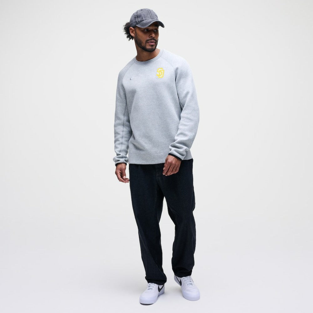 San Diego Padres Tech Fleece Raglan Sweatshirt Heather Gray
