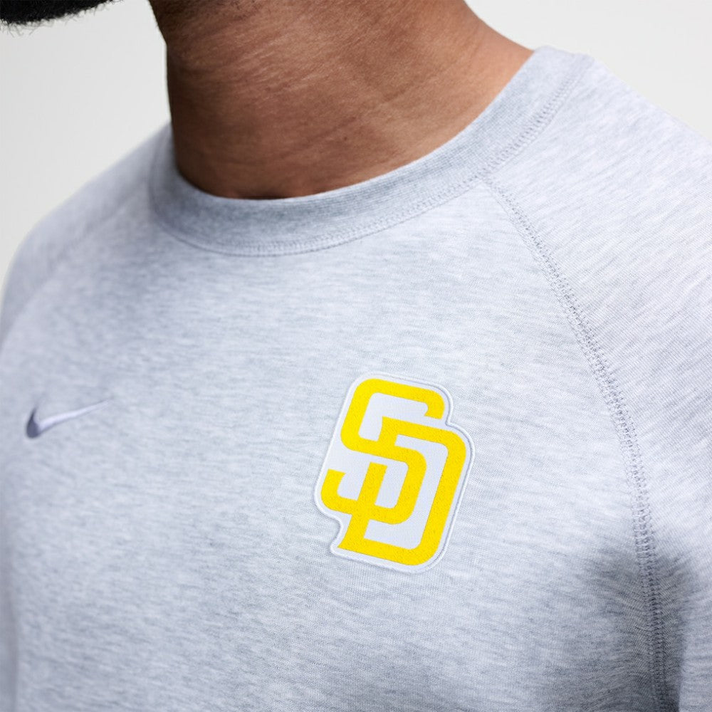 San Diego Padres Tech Fleece Raglan Sweatshirt Heather Gray