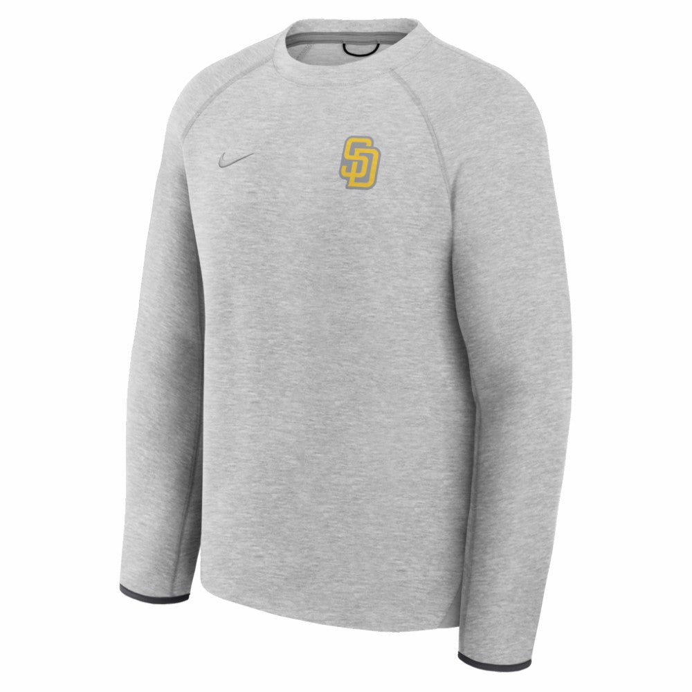 San Diego Padres Tech Fleece Raglan Sweatshirt Heather Gray