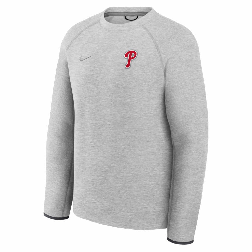 Philadelphia Phillies Tech Fleece Raglan Sweatshirt Heather Charcoal