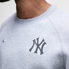 New York Yankees Tech Fleece Raglan Sweatshirt Heather Charcoal