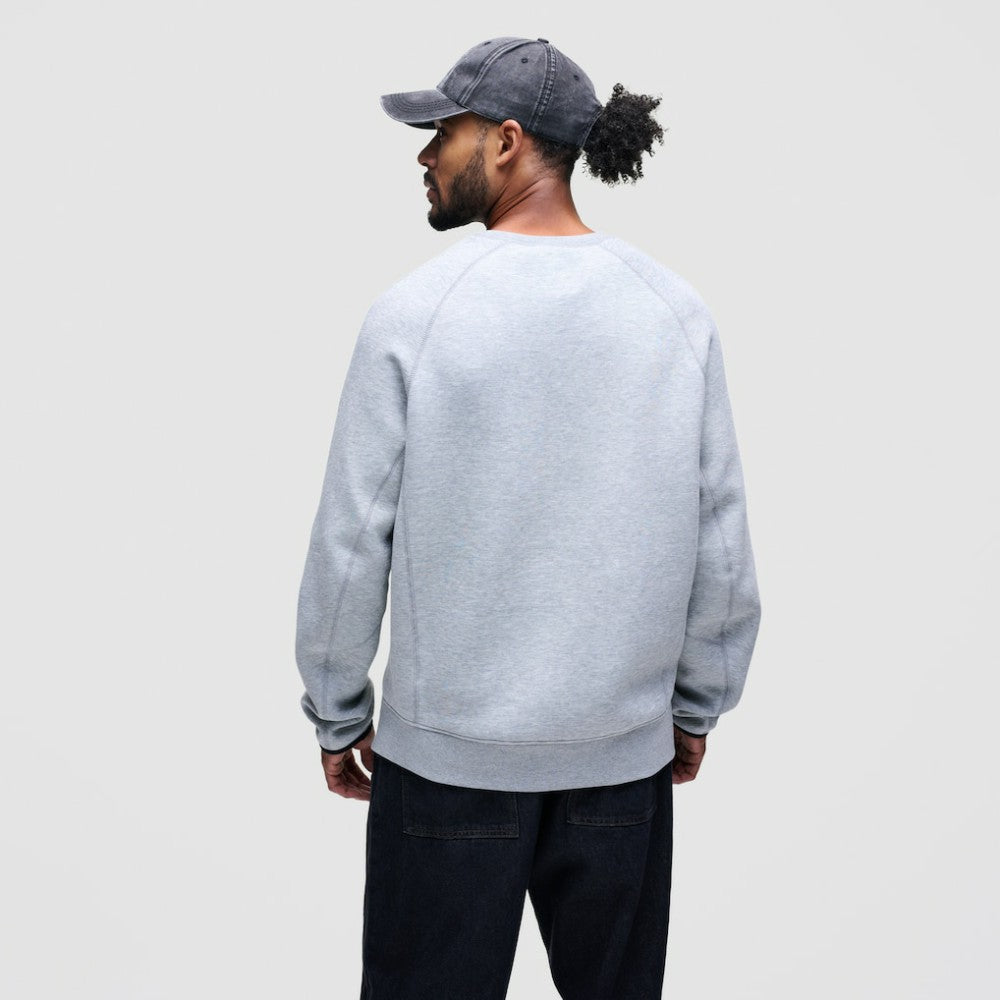 Detroit Tigers Tech Fleece Raglan Sweatshirt Heather Charcoal