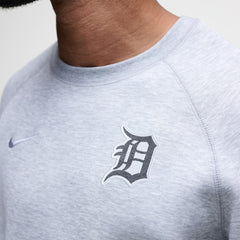 Detroit Tigers Tech Fleece Raglan Sweatshirt Heather Charcoal