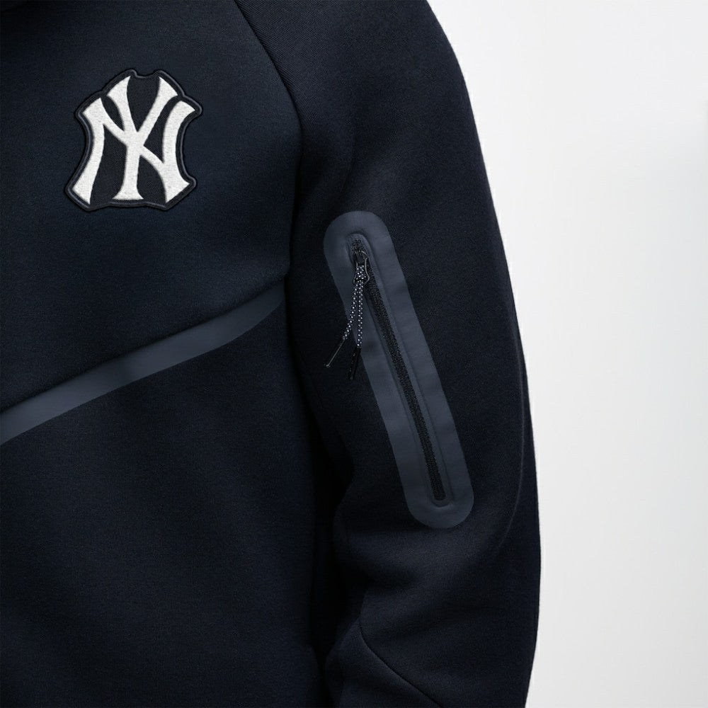 New York Yankees Tech Fleece Raglan Full-Zip Windrunner Hoodie Black