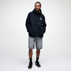 Los Angeles Dodgers Tech Fleece Raglan Full-Zip Windrunner Hoodie Black