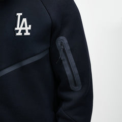 Los Angeles Dodgers Tech Fleece Raglan Full-Zip Windrunner Hoodie Black