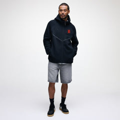 Detroit Tigers Tech Fleece Raglan Full-Zip Windrunner Hoodie Black