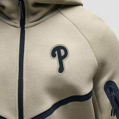 Philadelphia Phillies Tech Fleece Raglan Full-Zip Windrunner Hoodie Tan