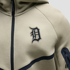 Detroit Tigers Tech Fleece Raglan Full-Zip Windrunner Hoodie Tan