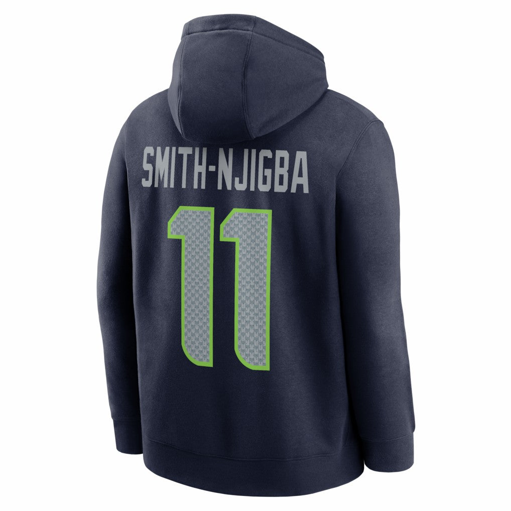 Jaxon Smith-Njigba Seattle Seahawks Name & Number Fleece Hoodie - Navy sale