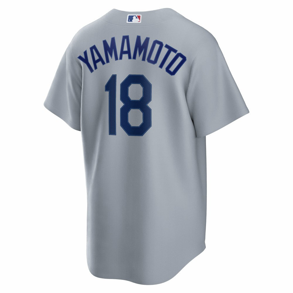 Yoshinobu Yamamoto Los Angeles Dodgers Road Replica Jersey Gray