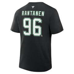 Mikko Rantanen Dallas Stars Fanatics Authentic Stack Name & Number T-Shirt - Black T-shirts