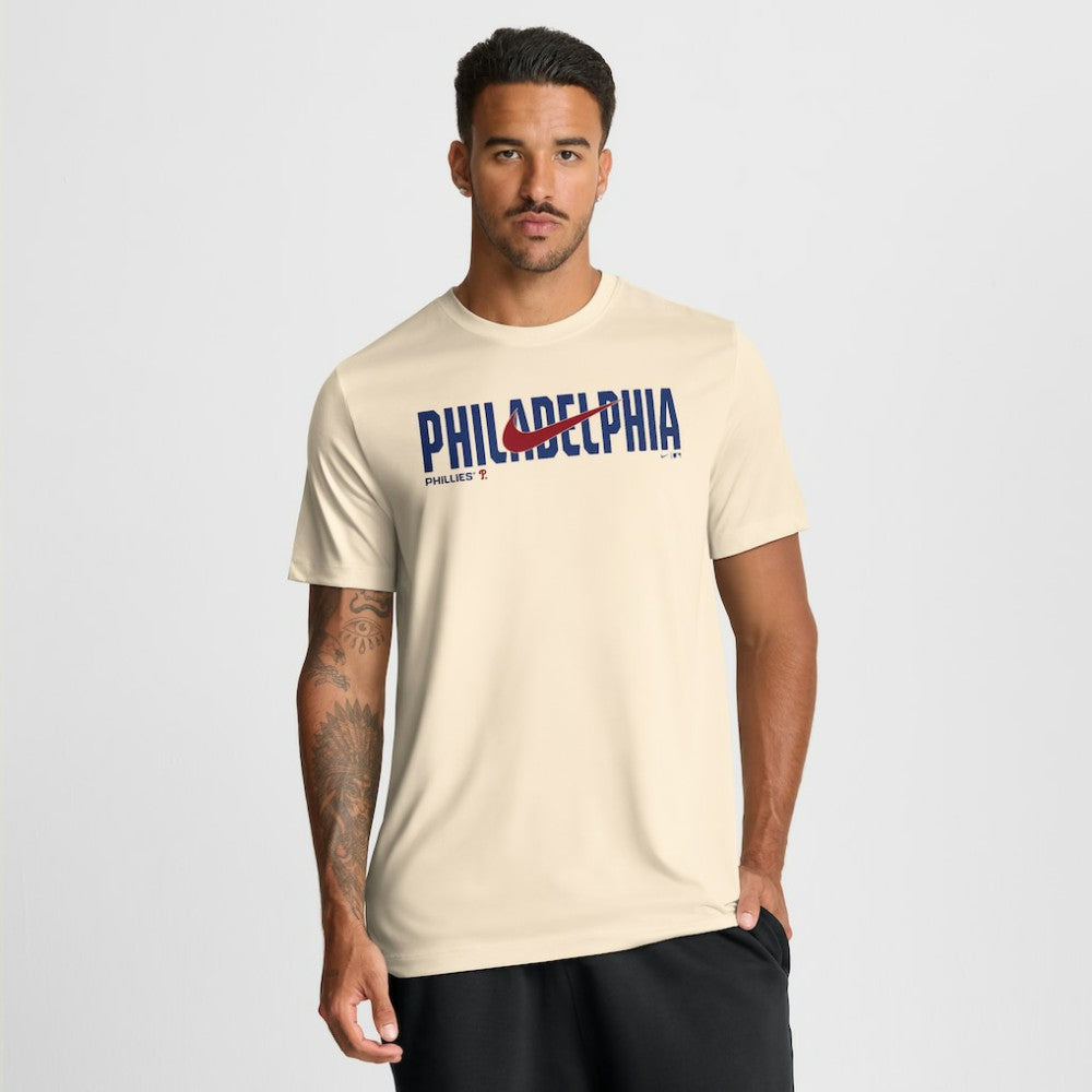 Philadelphia Phillies Swoosh Legend Dri-FIT T-Shirt Cream