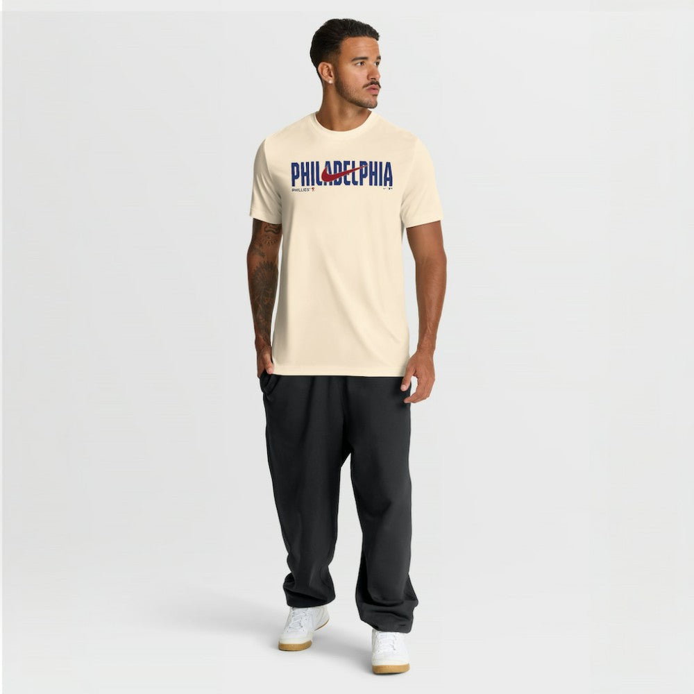 Philadelphia Phillies Swoosh Legend Dri-FIT T-Shirt Cream