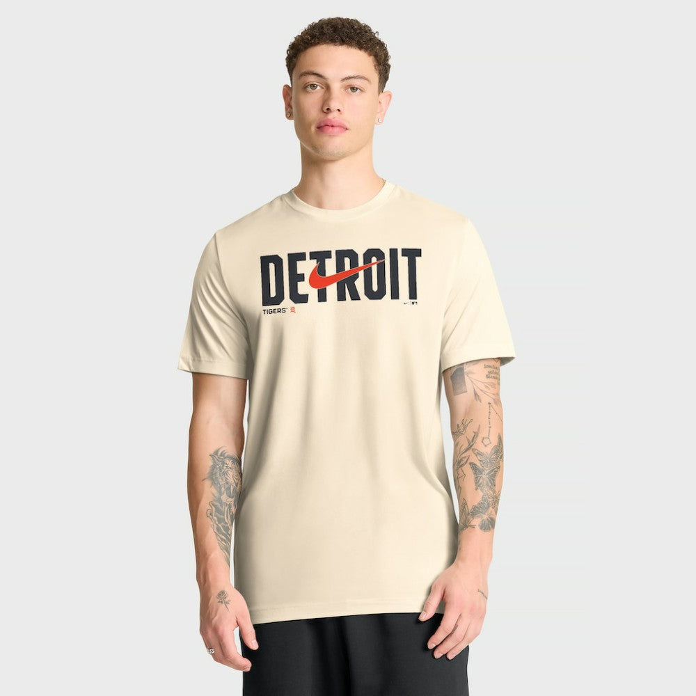 Detroit Tigers Swoosh Legend Dri-FIT T-Shirt Cream