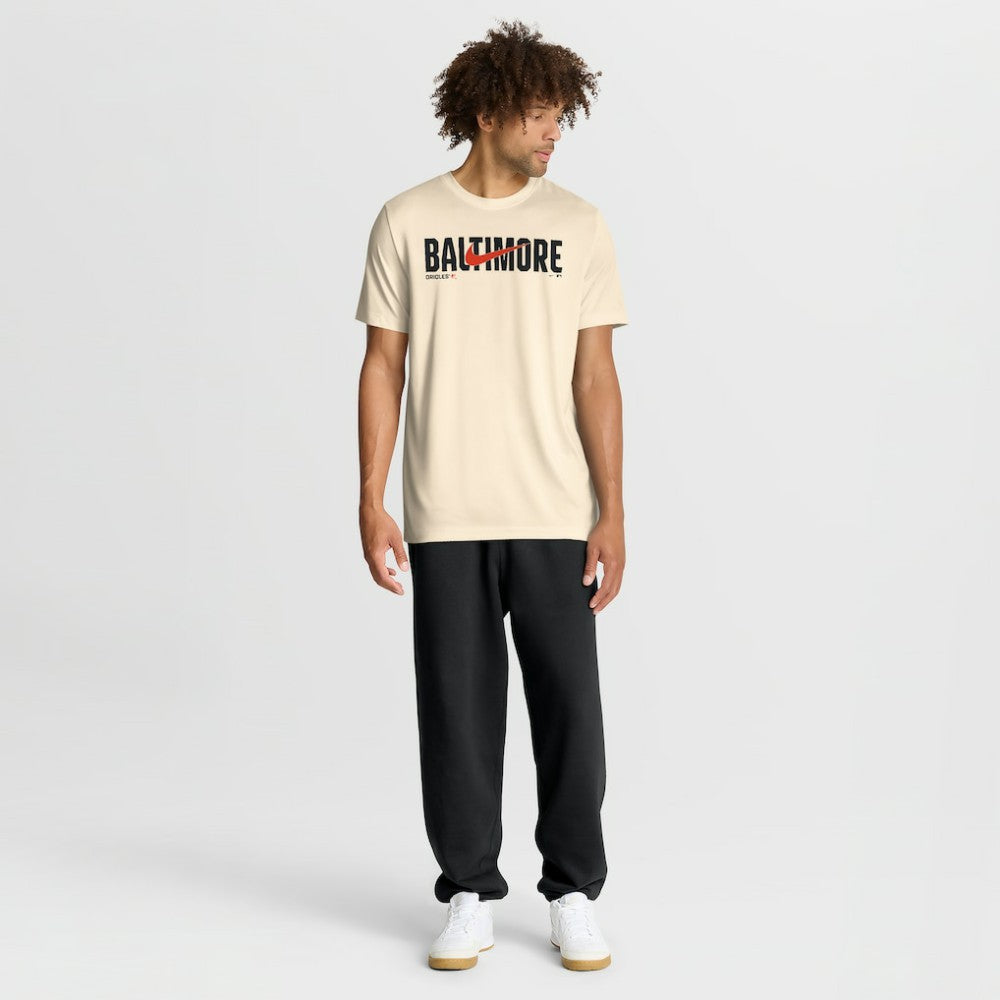 Baltimore Orioles Swoosh Legend Dri-FIT T-Shirt Cream