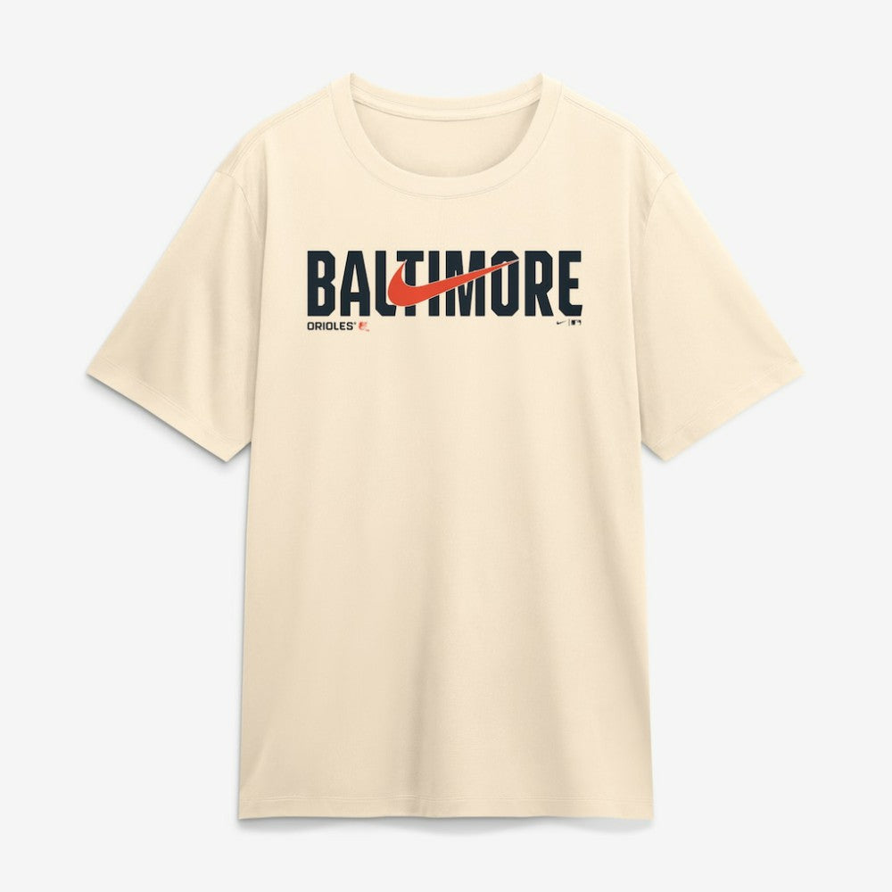 Baltimore Orioles Swoosh Legend Dri-FIT T-Shirt Cream