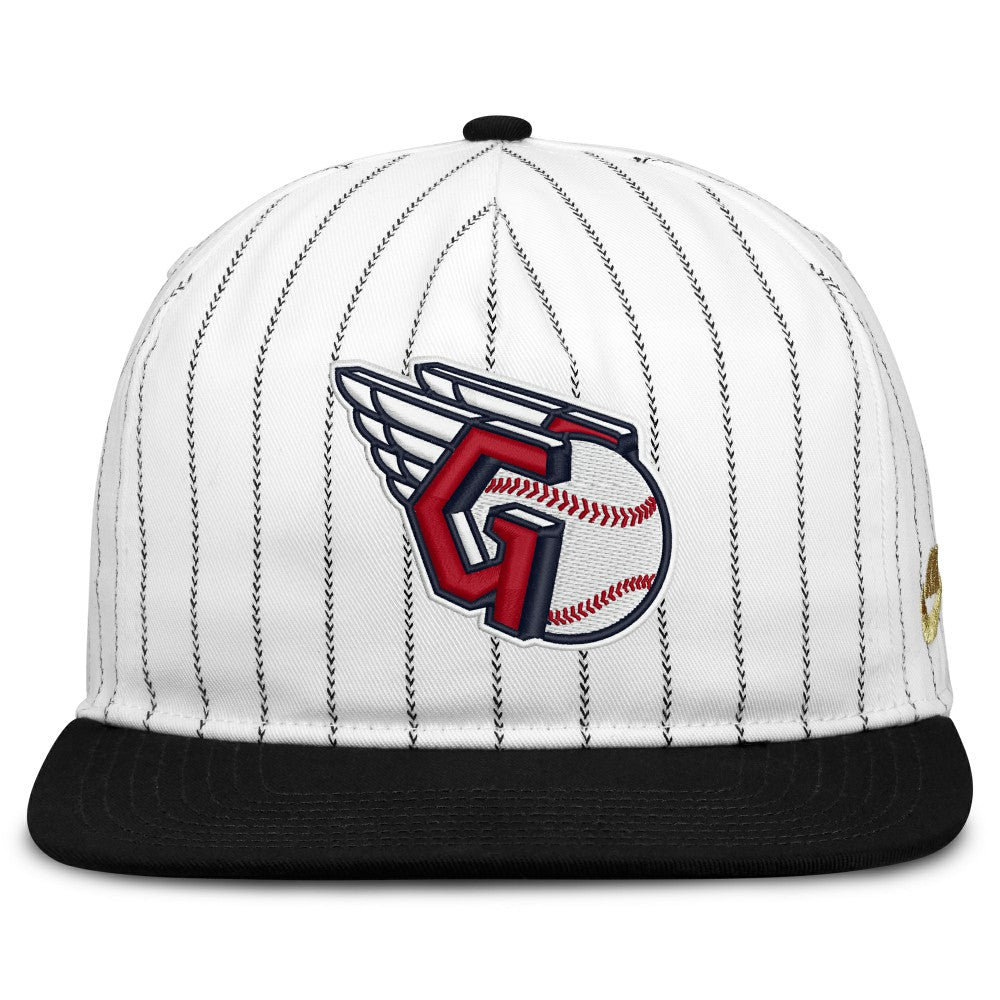 Cleveland Guardians Cooperstown Collection Pro Adjustable Hat White/Black