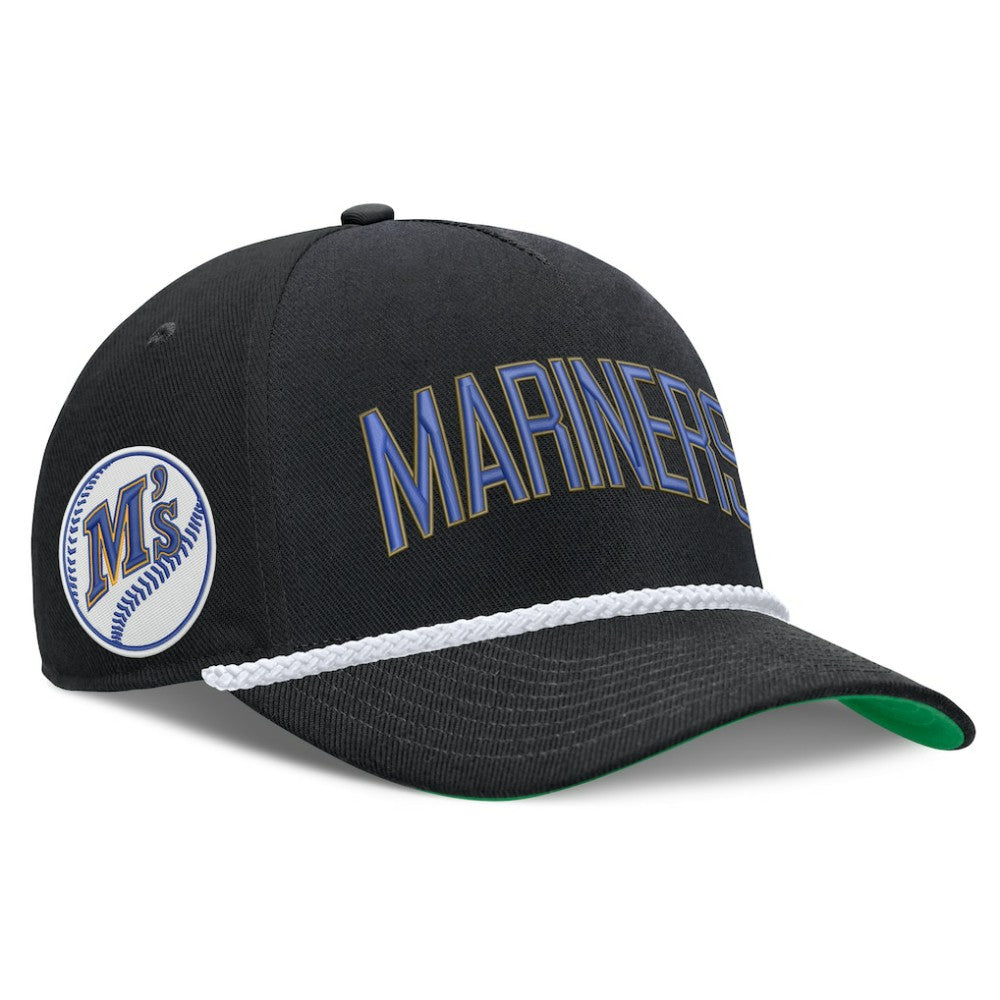 Seattle Mariners Cooperstown Collection Rise Adjustable Hat Black