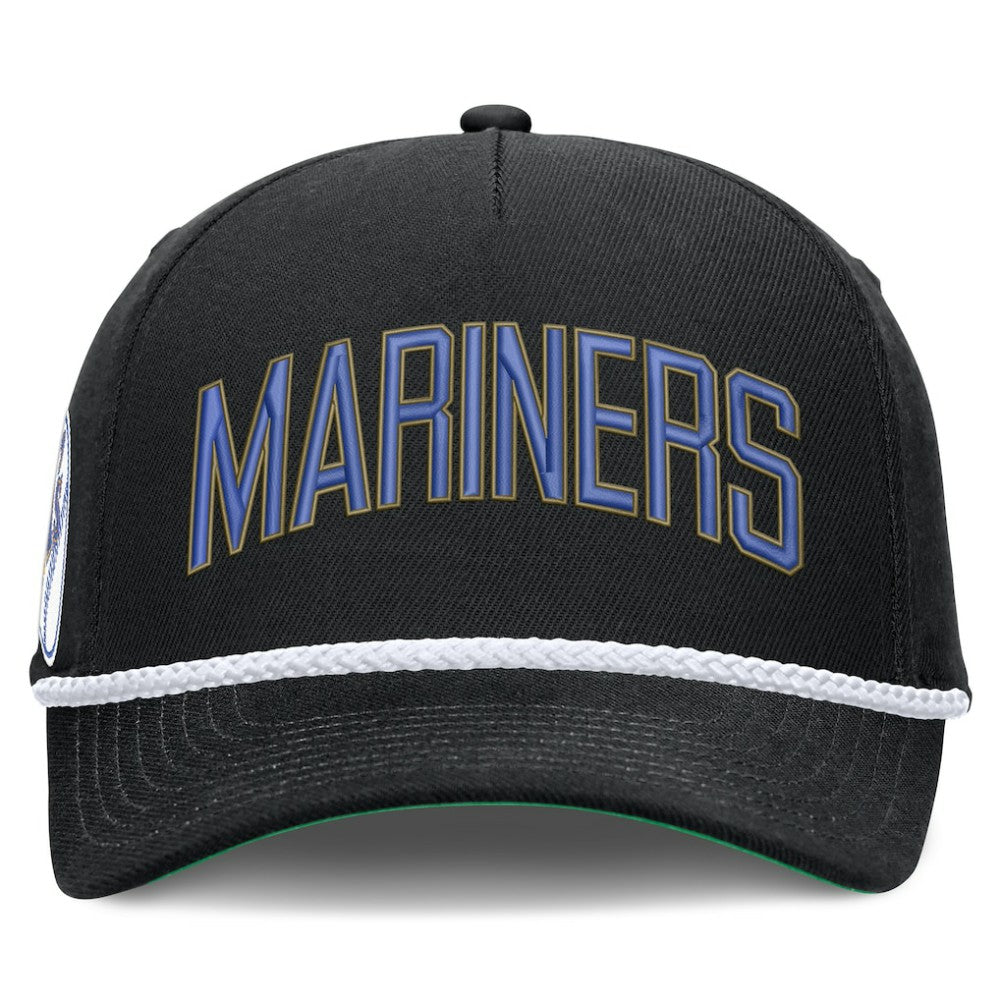 Seattle Mariners Cooperstown Collection Rise Adjustable Hat Black
