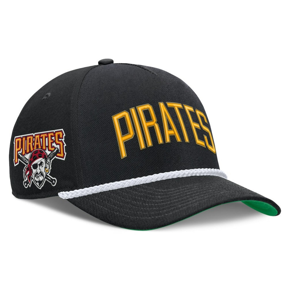 Pittsburgh Pirates Cooperstown Collection Rise Adjustable Hat Black
