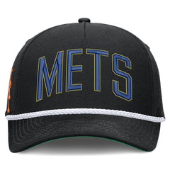 New York Mets Cooperstown Collection Rise Adjustable Hat Black