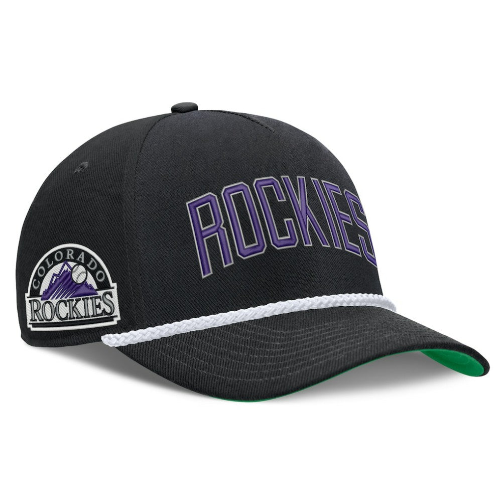 Colorado Rockies Cooperstown Collection Rise Adjustable Hat Black
