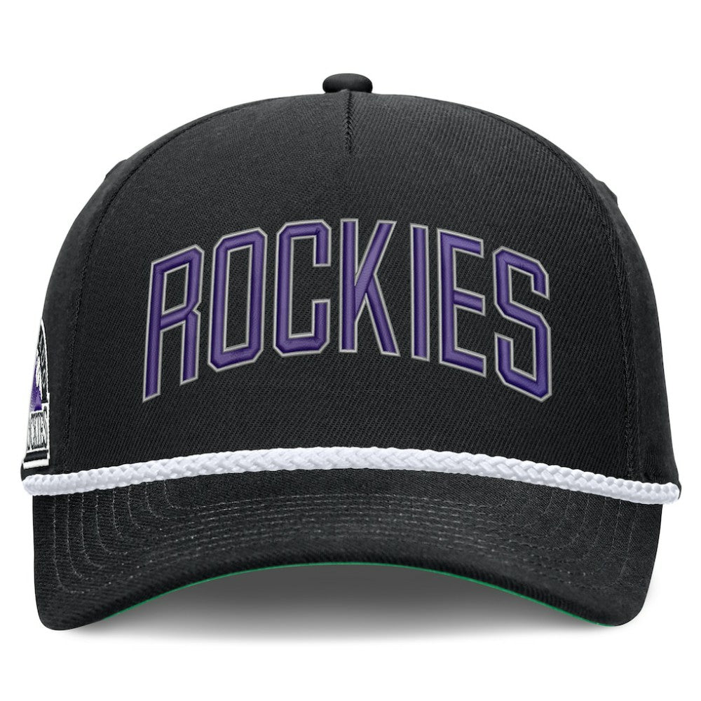 Colorado Rockies Cooperstown Collection Rise Adjustable Hat Black